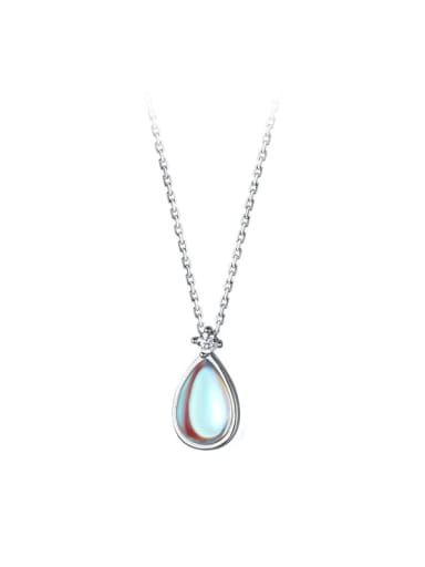 925 Sterling Silver With Delicate Water Drop Birthday Necklaces