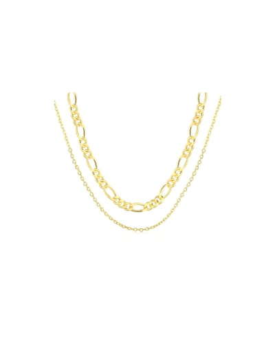 925 Sterling Silver With 18k Gold Plated Personalized Chain Multi Strand Necklaces