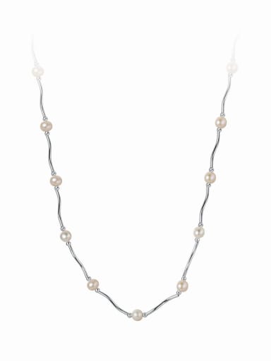 925 Sterling Silver With  Freshwater Pearl Necklaces