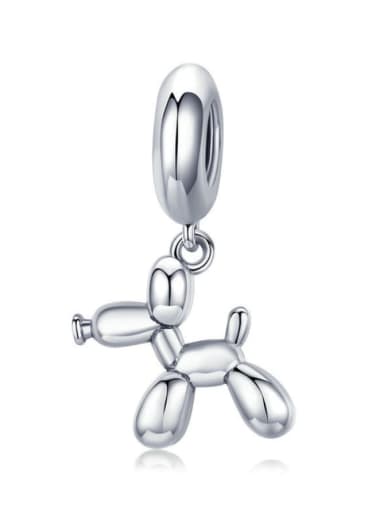 925 silver cute balloon dog charm