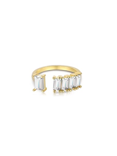 925 Sterling Silver With 18k Gold Plated Personalized Geometric Band Rings