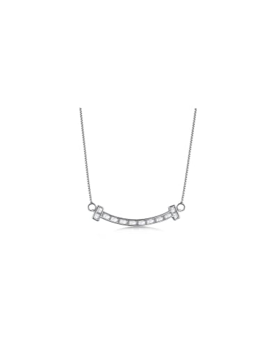 925 Sterling Silver With 18k Gold Plated Delicate smiley Necklaces