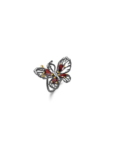 925 Sterling Silver With Black Gun Plated Vintage Butterfly Pendants