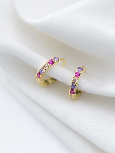 925 Sterling Silver With 18k Gold Plated Delicate Geometric Hoop Earrings