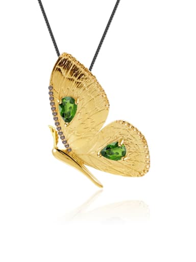 925 Sterling Silver With 18k Gold Plated Personalized Butterfly Necklaces