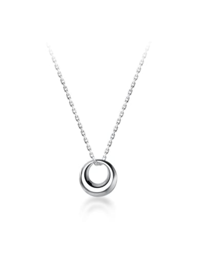 925 Sterling Silver With 18k Gold Plated Simplistic Round Birthday Necklaces