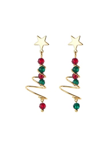 925 Sterling Silver With 18k Gold Plated Delicate Star Drop Earrings