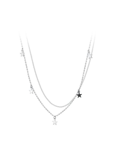 925 Sterling Silver With Star Multi Strand Necklaces