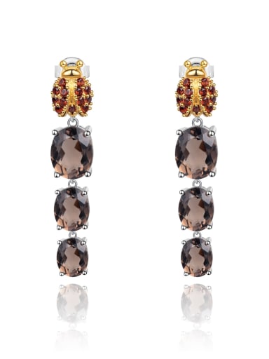 925 Sterling Silver With 18k Gold Plated Personalized Insects Earrings