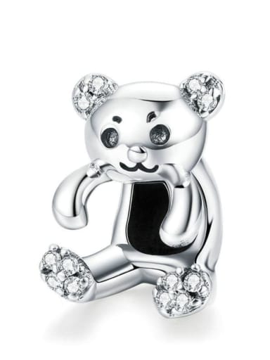 925 silver cute bear charm