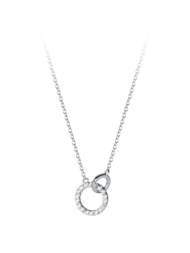 925 Sterling Silver With 18k Gold Plated Delicate Round Necklaces