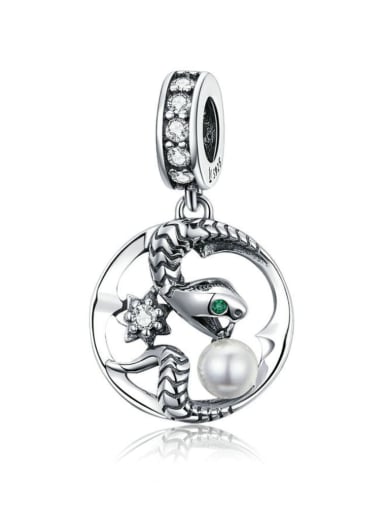 925 silver cute snake charm