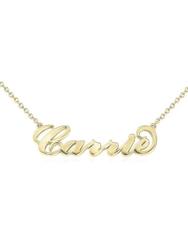 Customize 925 Sterling Silver "Carrie" Style Personalized Name Necklace