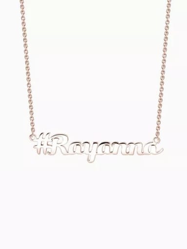 Customized Silver Hashtag Name Necklace