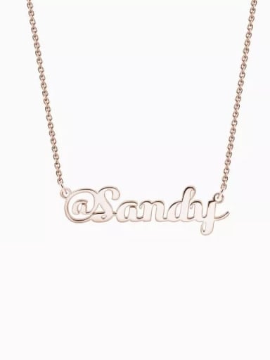 Customize Silver "@" Sign Name Necklace