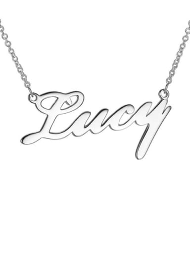 Silver Personalized Classic Name Necklace