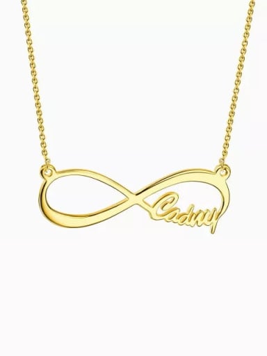 Customize  Silver Infinity Name Necklace