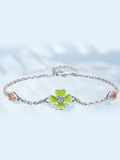 S925 Silver Flower-shaped Bracelet