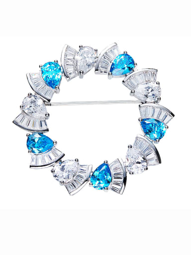 2018 Blue Swarovski Crystals Brooch