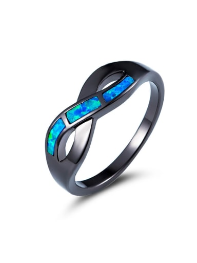 Black Opal Stone Statement Ring