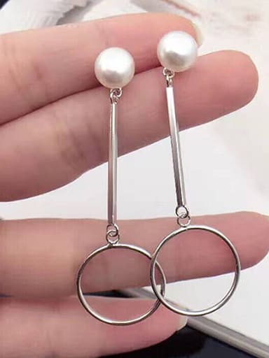 Freshwater Pearl Hoop drop earring