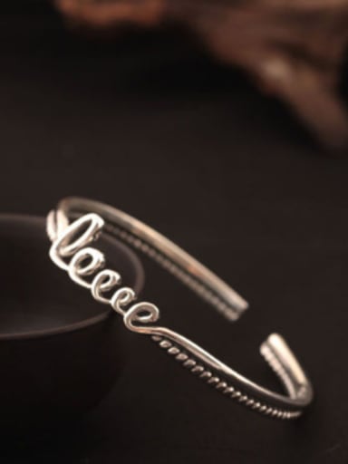 Retro Style Love Opening Bangle