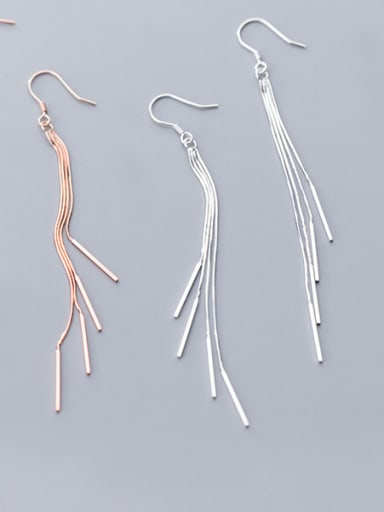 925 Sterling Silver  Bohemia Fringe Drop Earrings