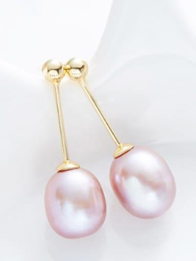 Fashion Freshwater Pearl Gold Plated Stud Earrings