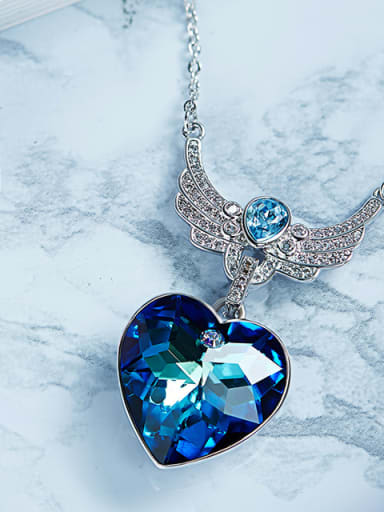 Heart Shaped Swarovski Crystal Necklace