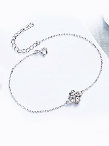 Clover-shaped S925 Silver Bracelet