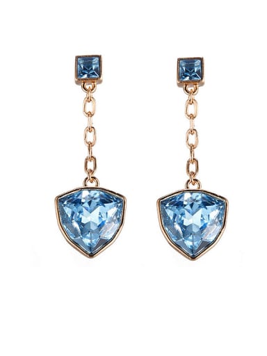 Blue Swarovski Crystal drop earring