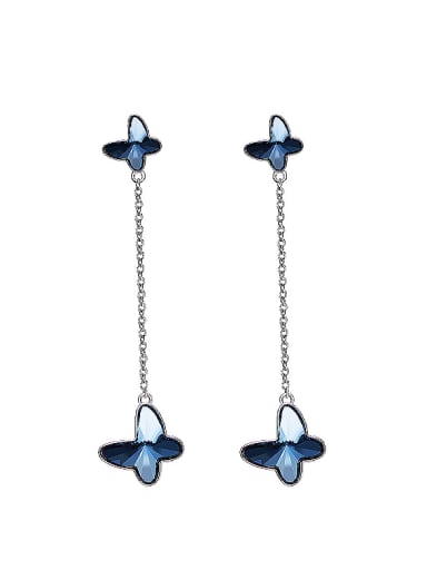 S925 Silver Butterfly Shaped threader earring