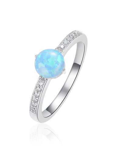 Fashion Opal stone Cubic Zirconias 925 Silver Ring