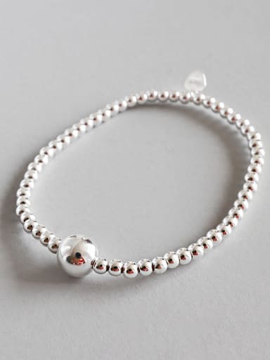 Pure silver handmade beads 3mm Bracelet