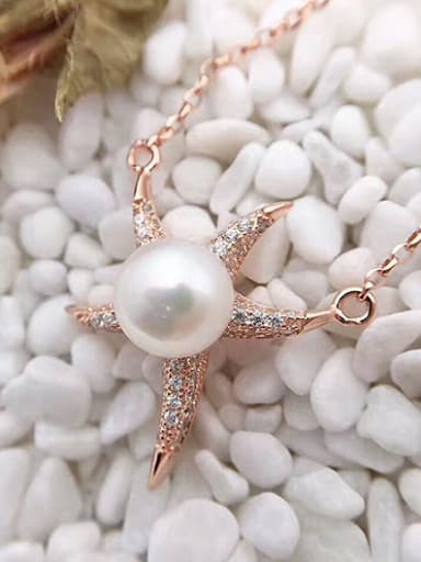 Fashion Starfish Freshwater Pearl Necklace