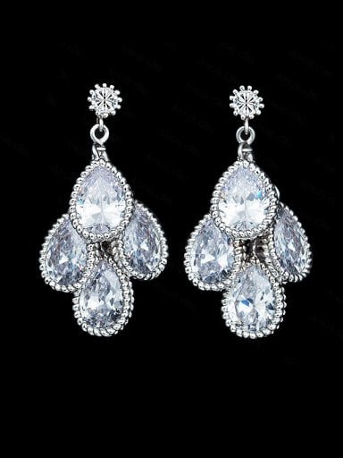 Water Drop Shaped Cluster earring