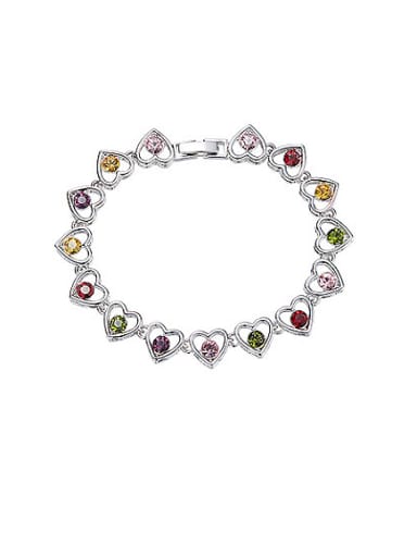 Multi-color Heart-shaped Bracelet