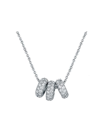 2018 Round Zircon Necklace