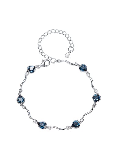 Simple Heart-shaped Swarovski Crystals Bracelet