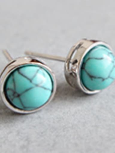 Sterling Silver half jewel style Onyx crystal blue sandstone earrings