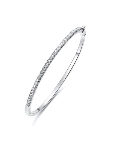 S925 Silver Swarovski Crystal Bangle