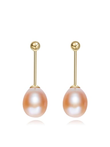 Fashion Freshwater Pearl Gold Plated Stud Earrings