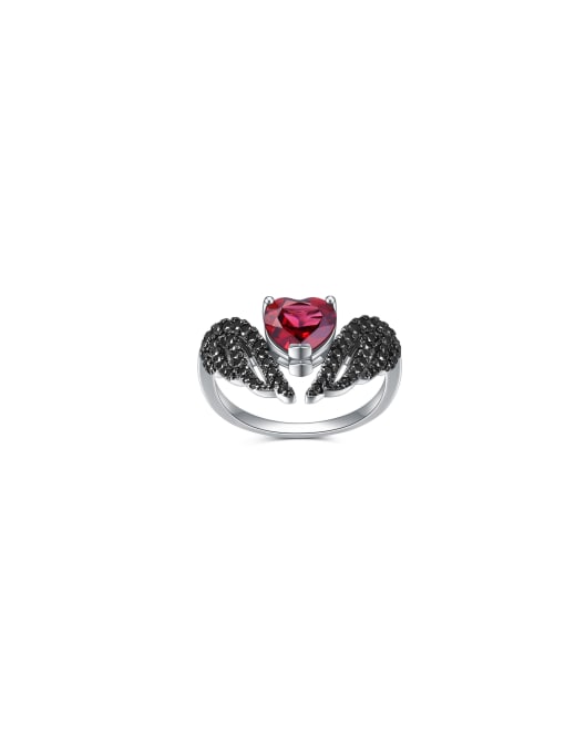 Tina 925 Sterling Silver With Gemstone Heart Rings