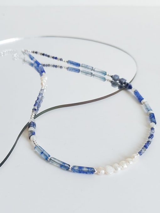 Chris 925 Sterling Silver With Gemstone Beaded Necklaces