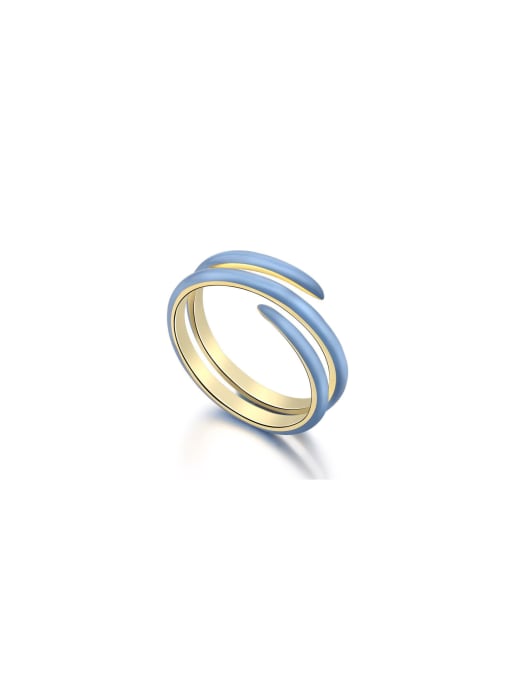 Arya 925 Sterling Silver With 18k Gold Plated Sweet Geometric Stacking Rings