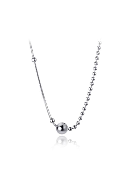 Chris 925 Sterling Silver With Simplistic Ball Birthday Necklaces