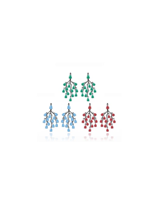 Tina 925 Sterling Silver With Gemstone Drop Earrings