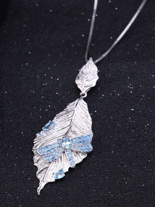 Tina 925 Sterling Silver With White Gold Plated Delicate Leaf Jewelry Sets