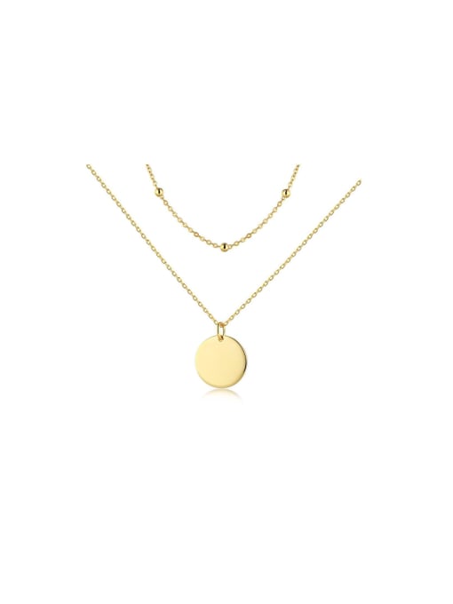 Arya 925 Sterling Silver With 18k Gold Plated Delicate Round Multi Strand Necklaces