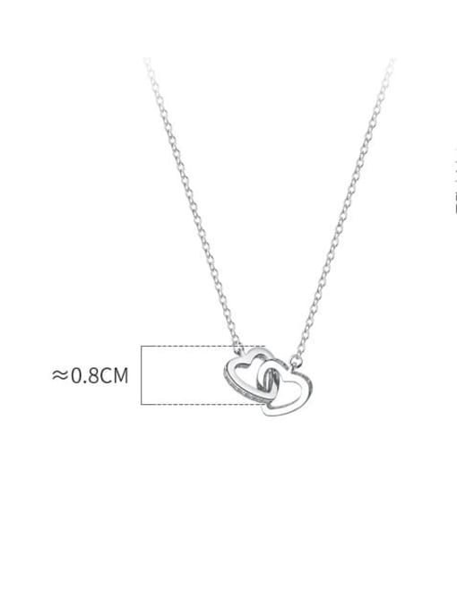 Chris 925 Sterling Silver With White Gold Plated Delicate Heart Birthday Necklaces